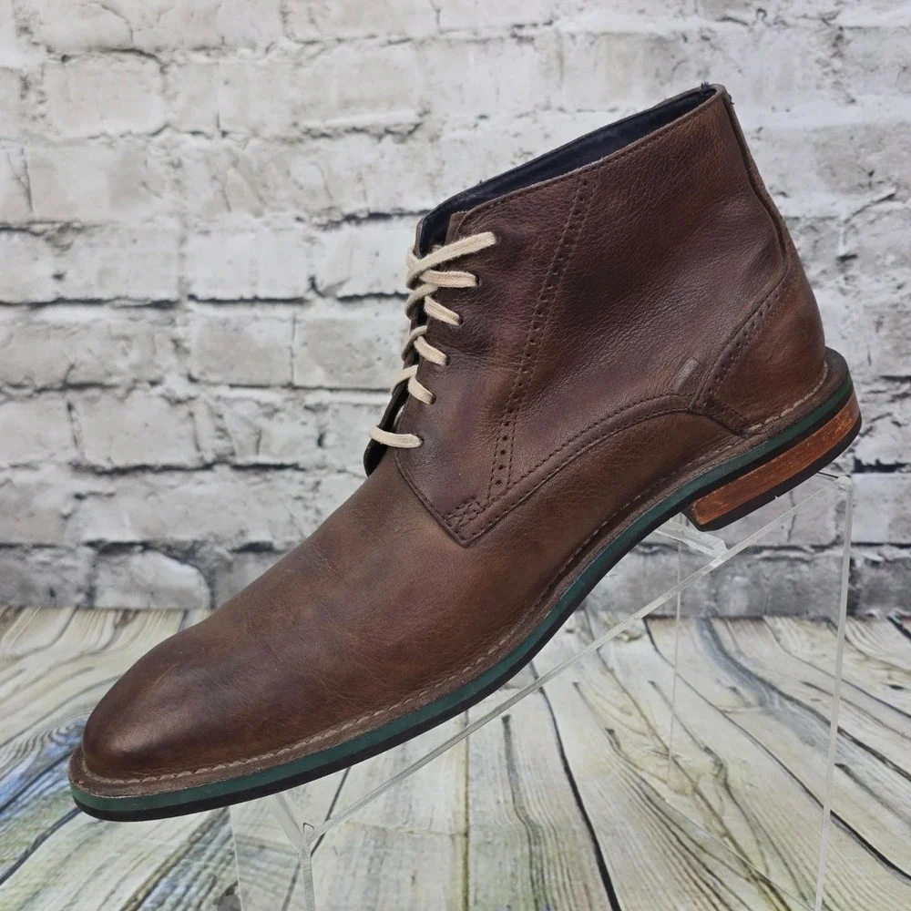 Cole Haan ØriginalGrand Chukka Boots Mens 10.5 Brown Leather Nike Air Dress Boot